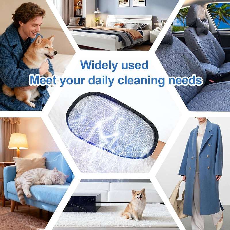 Salhap Pet Hair Removal Glove for Cats & Dogs, Upgraded Five-Finger Electrostatic Pet Hair Glove, Reusable Magic Brush Pet Hair Remover Tool for Laundry, Couch, Carpet, Car Seat - Image 5