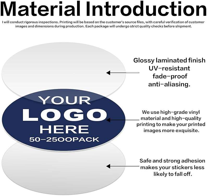1-2500 Custom Sticker roll, 1"-10" inch Personalized Waterproof Vinyl Labels, Corporate Business Stickers, Design Any Logo Image Photo Text Name Address QR Code - Image 4