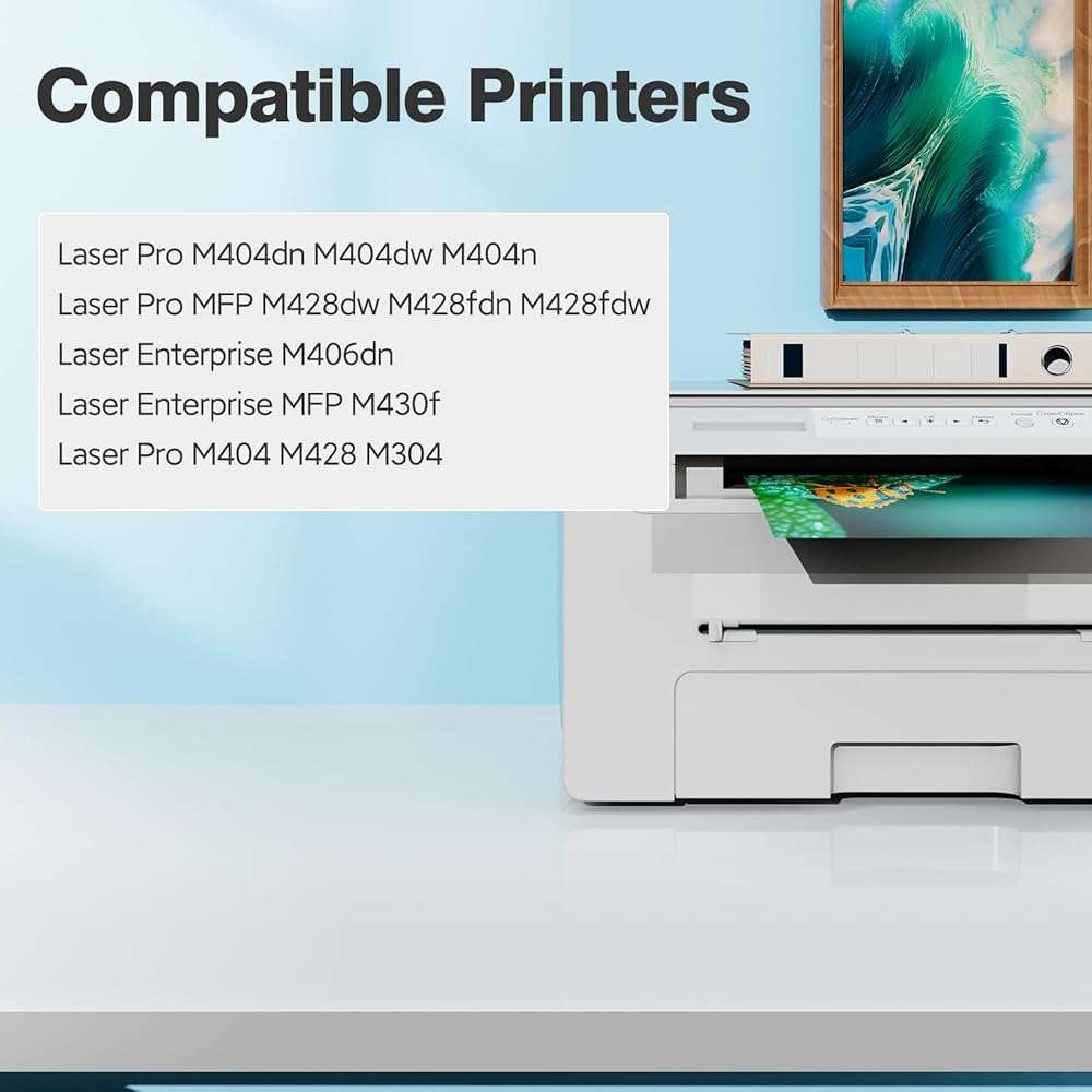 CF258A 58A Toner Cartridges Black (2-pack) for HP 58A 58X CF258X, Laser Jet M404dn M428fdw Toner Cartridges, CF258 for Laser Jet Enterprise M404dn M404dw M404n M428dw M428fdn MFP M304 M406dn M430f - Image 2