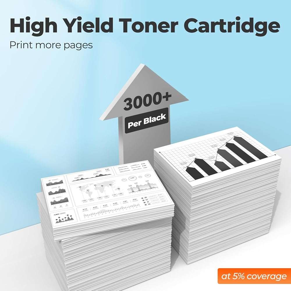 CF258A 58A Toner Cartridges Black (2-pack) for HP 58A 58X CF258X, Laser Jet M404dn M428fdw Toner Cartridges, CF258 for Laser Jet Enterprise M404dn M404dw M404n M428dw M428fdn MFP M304 M406dn M430f - Image 3