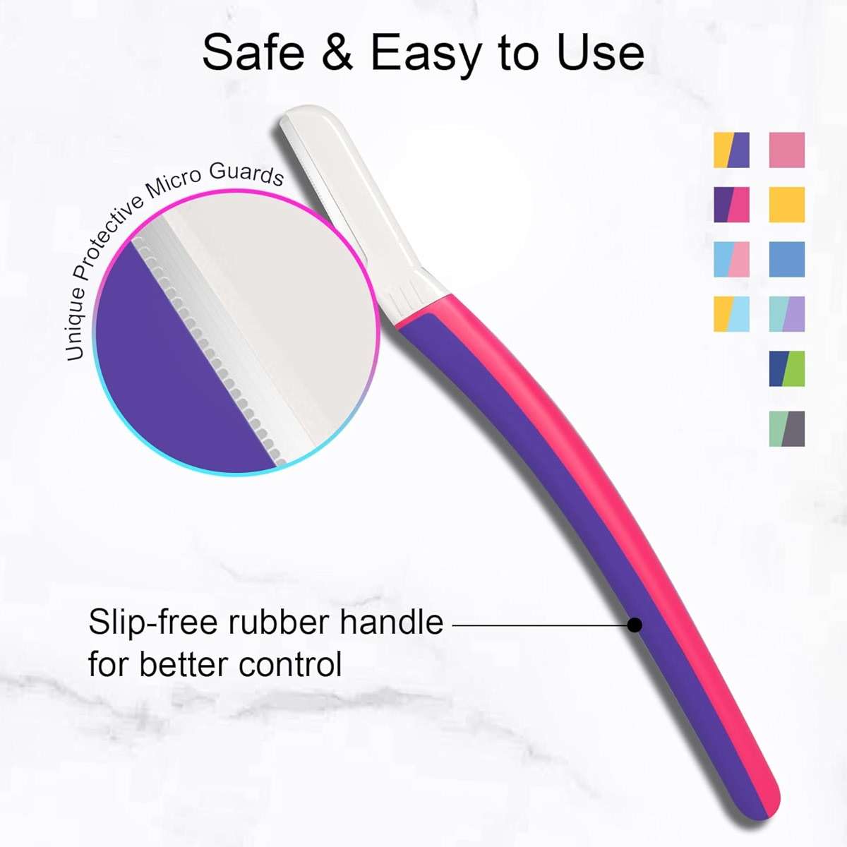 THURLADY Dermaplane Razor, Dermaplaning Tool with Microblades for Face | Eyebrow and Face Razors for Women, Exfoliating Facial Razor for Sensitive Skin, 1 Handle with 19 Refills, Fuchsia - Image 5
