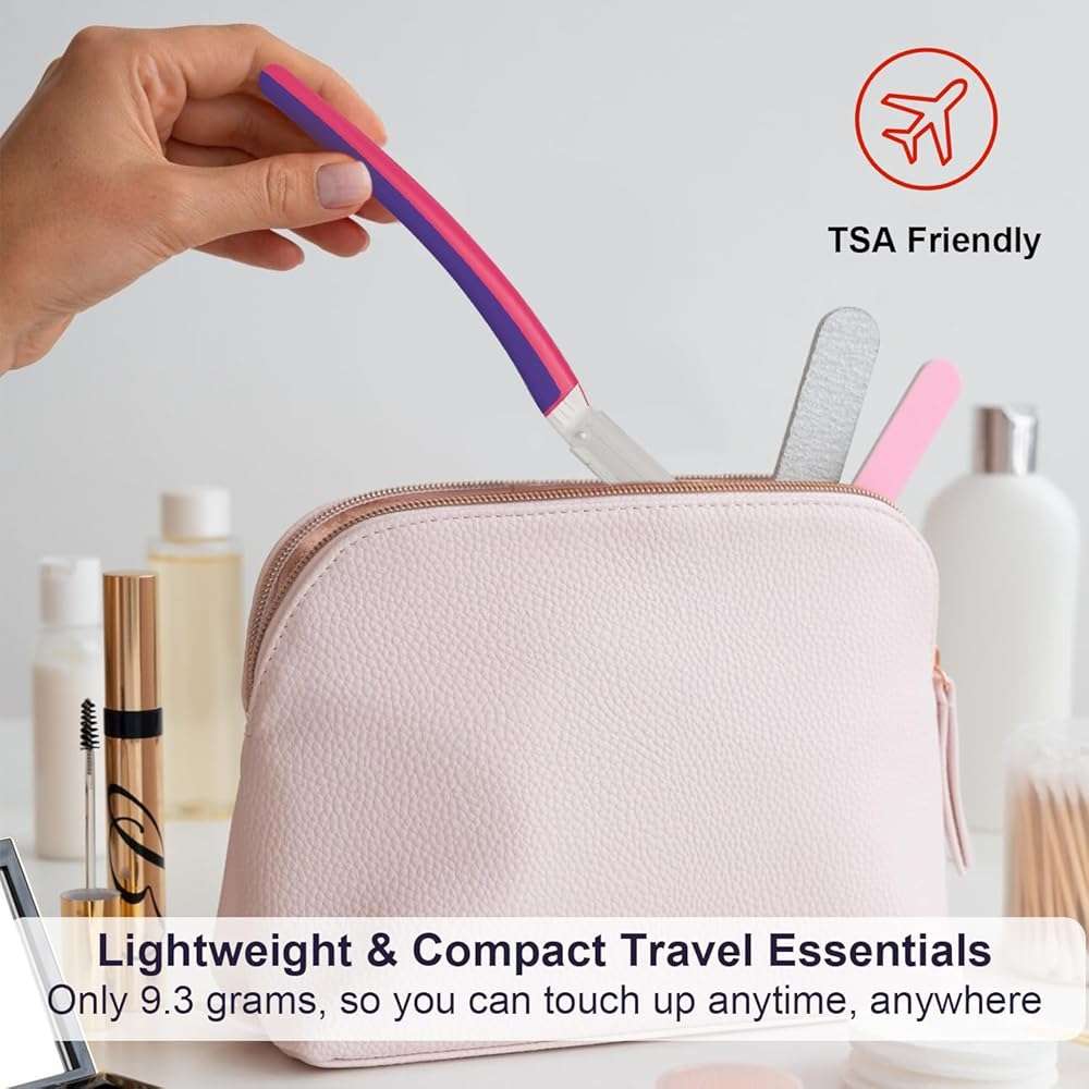THURLADY Dermaplane Razor, Dermaplaning Tool with Microblades for Face | Eyebrow and Face Razors for Women, Exfoliating Facial Razor for Sensitive Skin, 1 Handle with 19 Refills, Fuchsia - Image 6