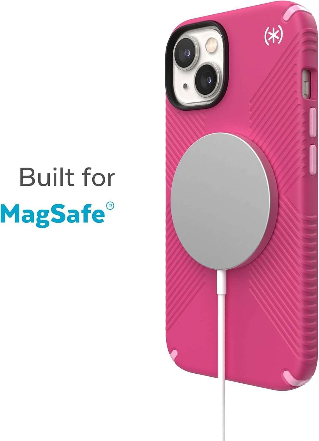 Speck Presidio2 Grip Case for Apple iPhone 14, iPhone 16e, iPhone 17e and iPhone 13 -Polycarbonate, Shock-Absorbent (Pink) - Image 3