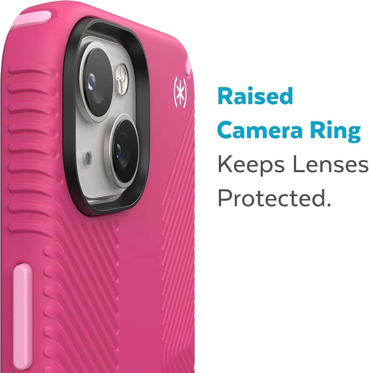Speck Presidio2 Grip Case for Apple iPhone 14, iPhone 16e, iPhone 17e and iPhone 13 -Polycarbonate, Shock-Absorbent (Pink) - Image 5