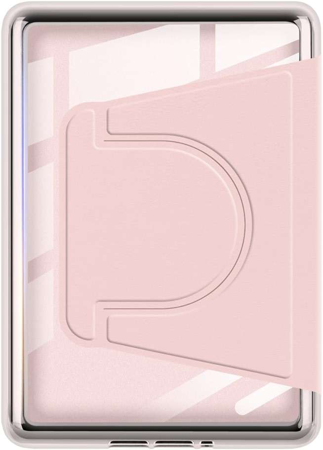 360 Degree Rotating Case for 6.8" Kindle Paperwhite (11th Generation-2021 Release), Detachable Magnetic Design Protective Adjustable Stand Cover Clear Back with Auto Sleep/Wake, Pink - Image 8