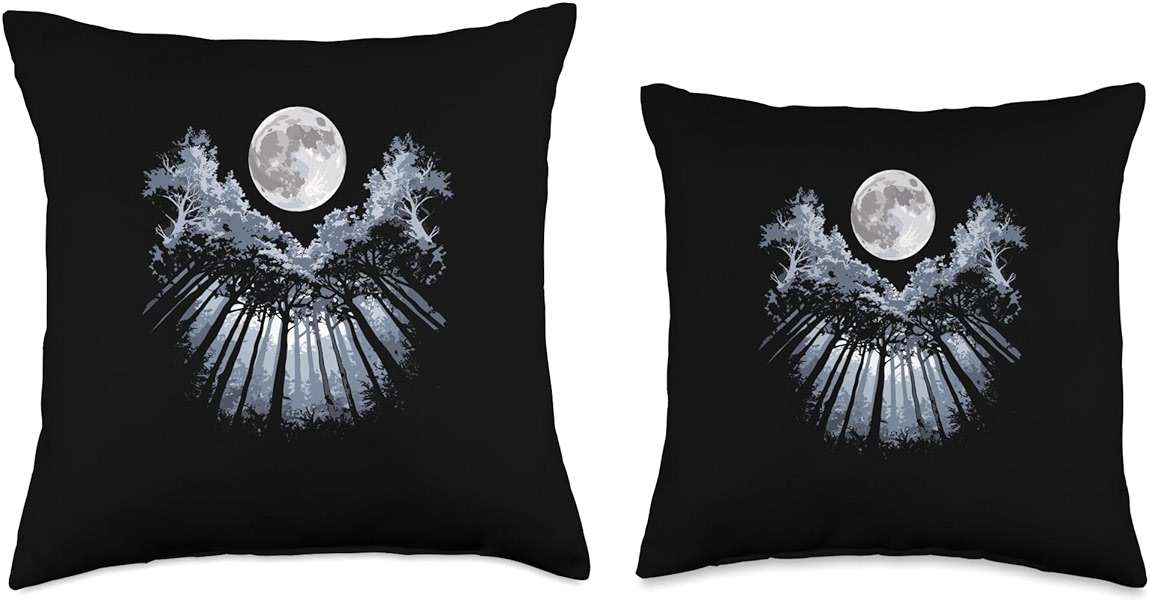 Hang Glider Over Forest Scenic Nature Art Throw Pillow - Image 3