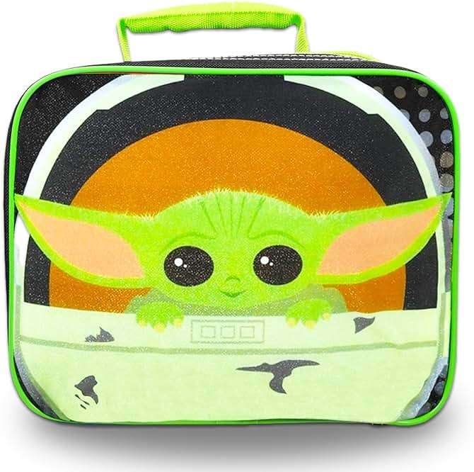 STAR WARS Baby Yoda Backpack and Lunch Box Set - Bundle with 15" Grogu School Bag, Insulated Lunch Bag, Water Bottle, Stickers, More | Mandalorian School Backpack for Kids - Image 3