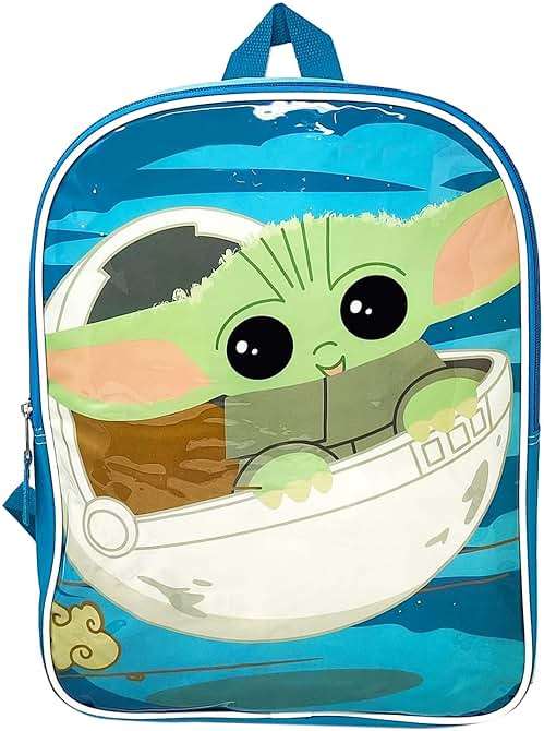 STAR WARS Baby Yoda Backpack and Lunch Box Set - Bundle with 15" Grogu School Bag, Insulated Lunch Bag, Water Bottle, Stickers, More | Mandalorian School Backpack for Kids - Image 4