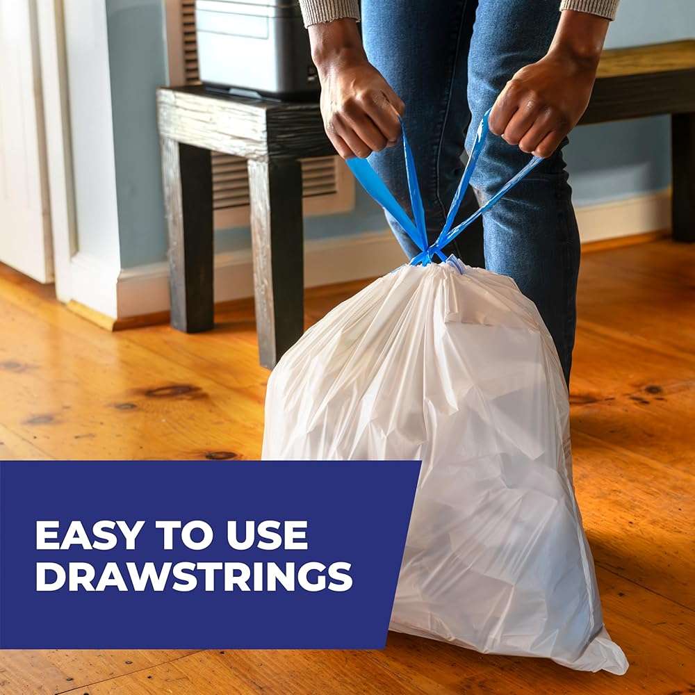Hefty Medium Trash Bags, 8 Gallon, Fabuloso Watermelon Scented Garbage Bags with Drawstring Closure, White, 26 Count - Image 4