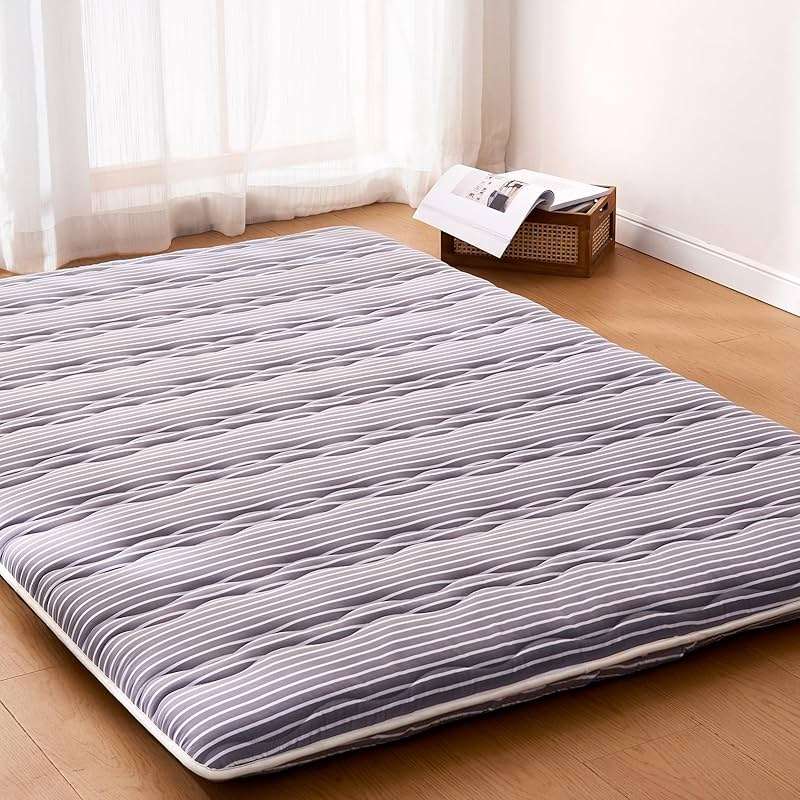 jzbearapt Premium Foam Japanese Floor Mattress Futon Mattress,100% High Density Comfortable Foam,Thicken Tatami Mat Sleeping Pad,Portable Kids Adults Sleeping Mats for Guest Room, Dormitory - Image 2