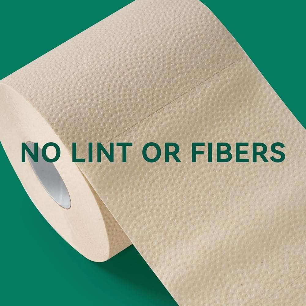 ECOLipak Bamboo Toilet Paper 3 Ply, Septic Safe Toilet Tissue, 12 Double Rolls, 320 Sheets Per Roll, Tree Free, Non Toxic, Soft and Absorbent, Eco Friendly Dye-Free Paper, Brown - Image 6