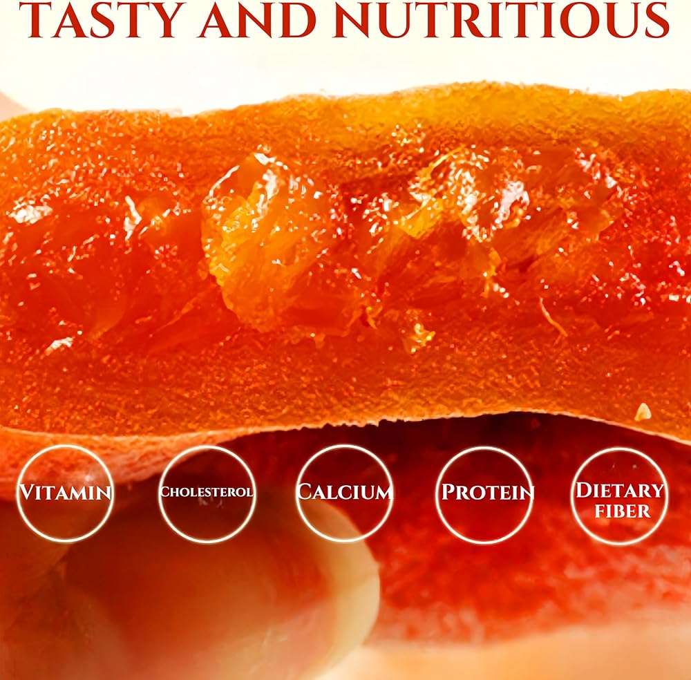 Dried Persimmons - No Sugar Added Snack, 12.35oz, Sun-Ripened Fruit Slices | Resealable Bulk Jar Gluten-Free Dried Fruit Snacks Packs | At Home, Work, or On The Go - Image 3