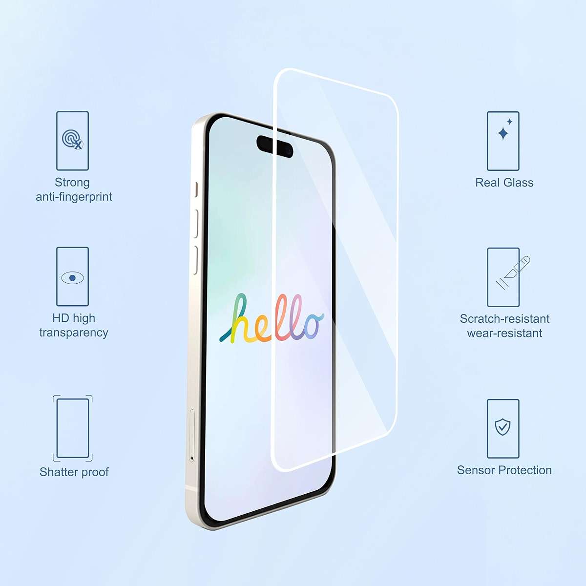 Ailun 3 Pack Screen Protector for iPhone 17 [6.3 inch] + 3 Pack Camera Lens Protector with Installation Frame,Dynamic Island Compatible,Case Friendly Tempered Glass[Not for iPhone 17 Pro/Pro Max/Air] - Image 2