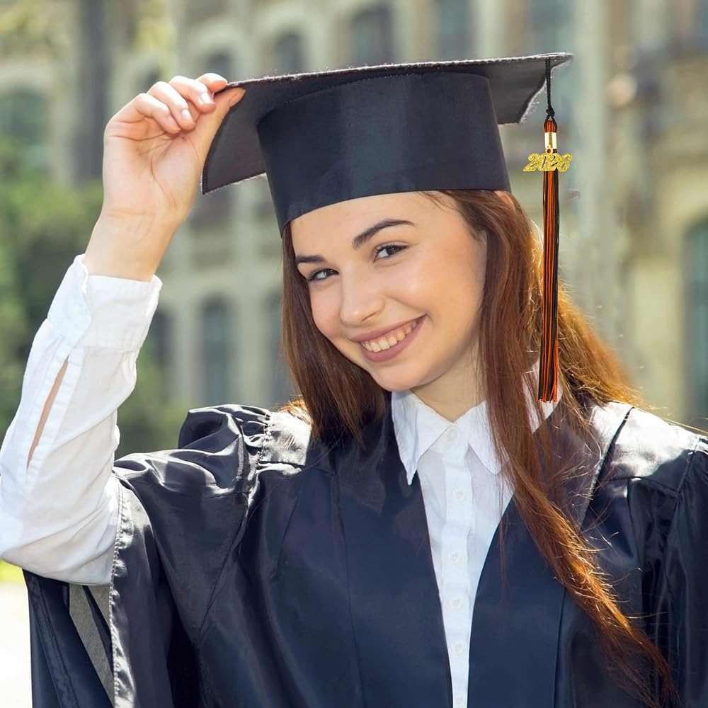 2026 Tassel Graduation, Graduation Tassel 2026, Graduate Cap Tassels with Gold 2026 Charm for Graduations Cap Graduations Party Ceremonies Black and Orange - Image 6