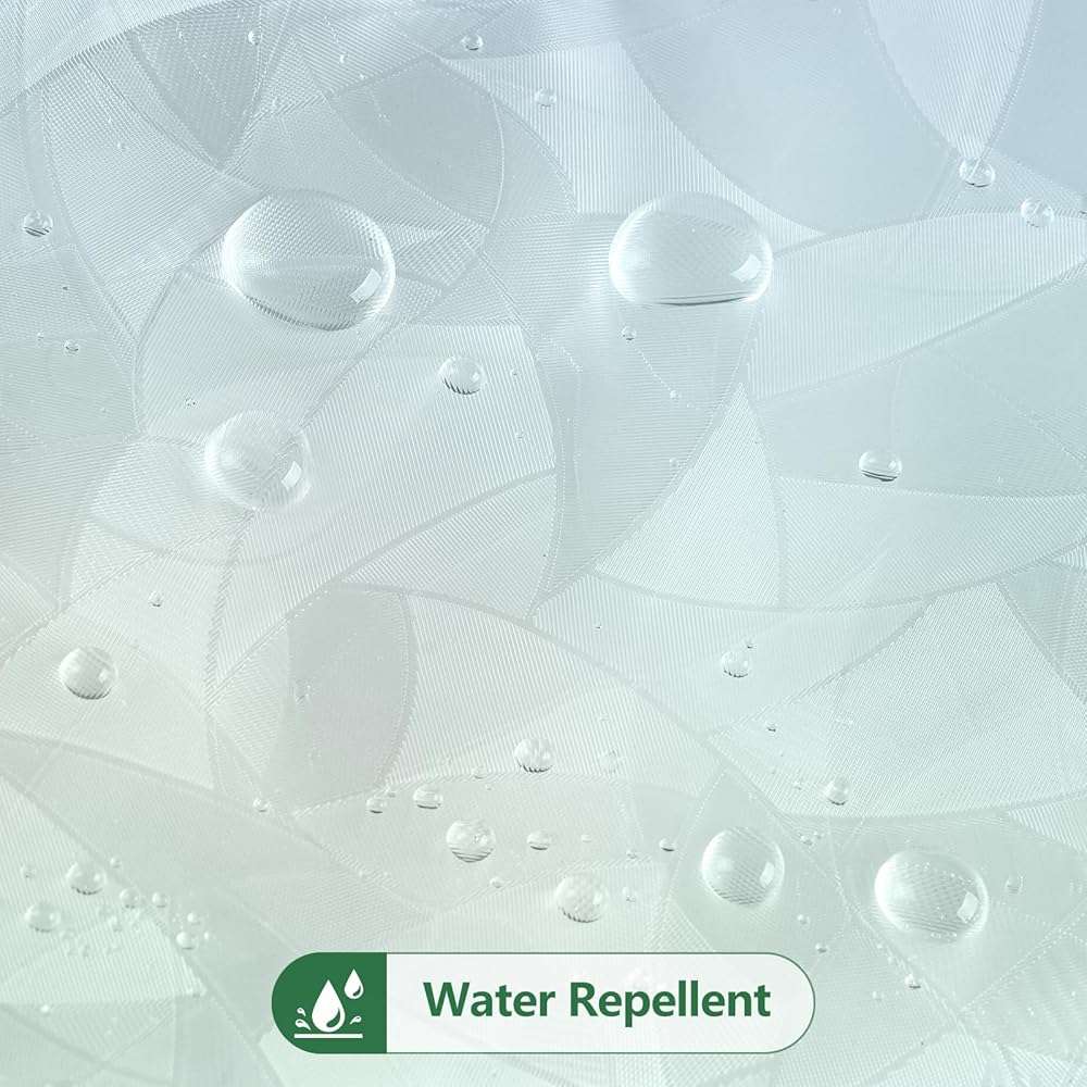 AooHome 72x72 Shower Curtain Liner - EVA 3D Decals Stained Glass Pattern Design Standard Bathroom Shower Curtain with Hooks, 5 Bottom Magnets, Heavy Duty, Water Repellent, Semi Transparent, 72x72 Inch - Image 7