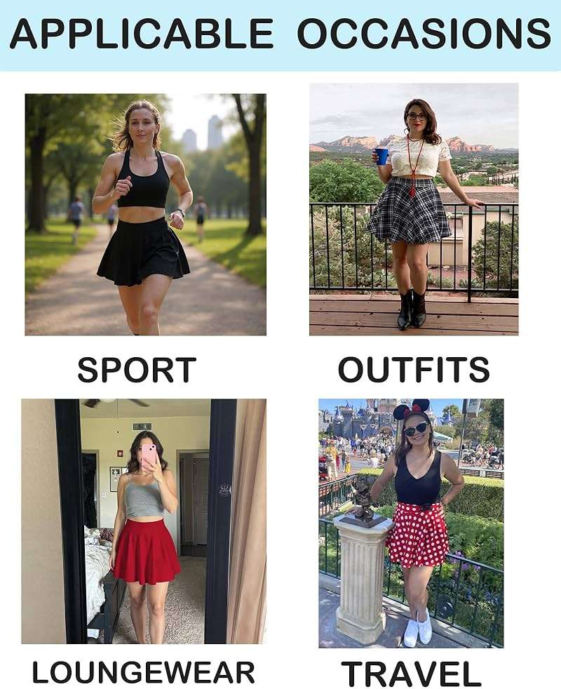 elescat Skirts for Women 2026 Summer Pleated Mini Casual Flowy High Waisted Short Skirt - Image 7