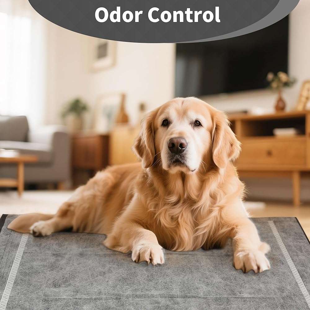 Charcoal Infused Pee Pads for Dogs and Cats, 30 Count, XL, 28"x34" | 6 Layer, Odor Control, Training Underpads, For Dogs, Cats, and Pets, Floor and Furniture Protectors - Image 2
