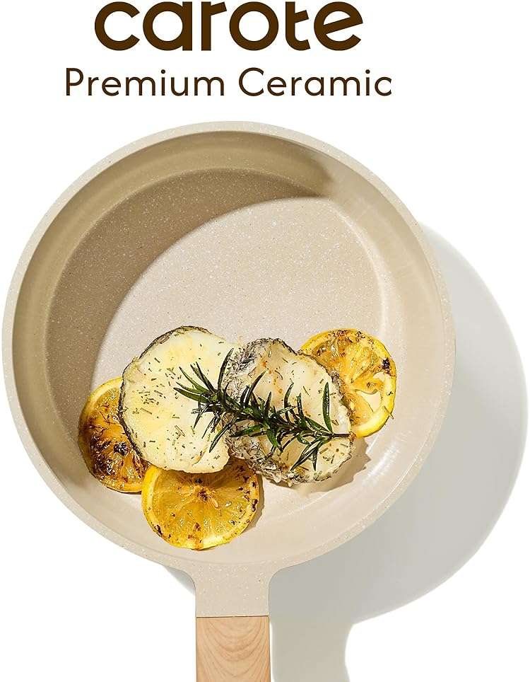 CAROTE 1.5Qt & 2.5Qt Sauce Pan Sets with Lid Ceramic Nonstick Pot Set Non Toxic Saucepan with Stay-cool Handle Small Kitchen Cooking Pots, Easy to Clean, Induction Comptable, PFOA FREE - Image 6