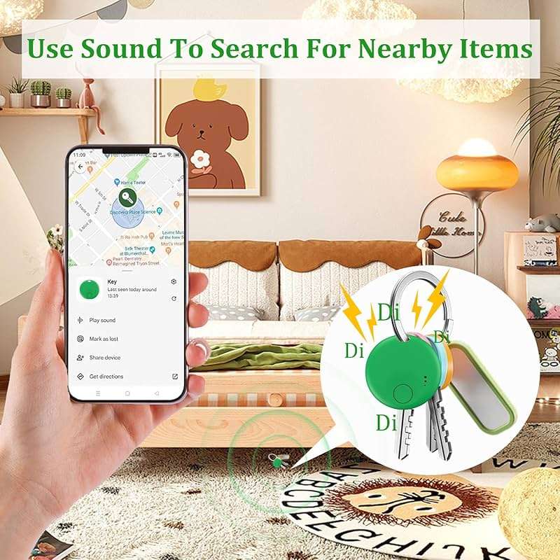 Air Tracker Tag for Android or iOS,Android Tracker Tag-4Pack,Dual System Tracker Tags,Compatible with Google's Find Hub and Apple Find My,Replaceable Battery,Item Finder for Keys,Wallet,Luggage,Bags - Image 2