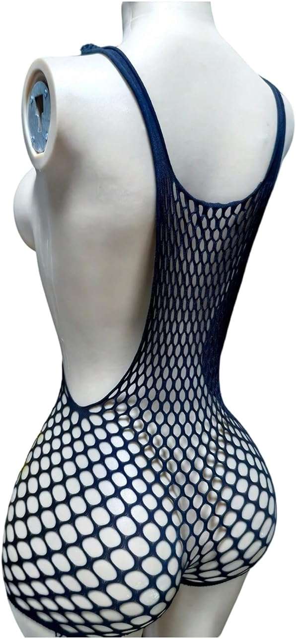 OYOANGLE Women's Fishnet Dress Bodysuit Hollow Out Lingerie Chemise Nightwear - Image 2