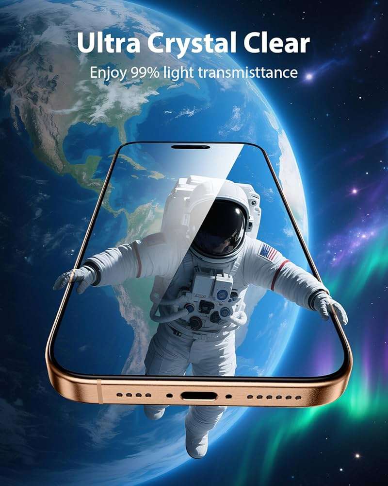 Mkeke 3 Pack Screen Protector for iPhone 15 Pro Max 6.7", [9H+ Tempered Glass] [Easy Installation Frame] [Military-Grade Drop Protection] HD Clear, Anti-Scratch, Bubble Free - Image 4