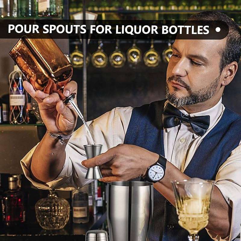 mwellewm 50 Pcs Liquor Pour Spouts, Stainless Steel Liquor Bottle Pourers for Alcohol Speed Pourers for Liquor Bottles Bartending Oil Vinegar and Wine Bar Bartender Accessories - Image 3