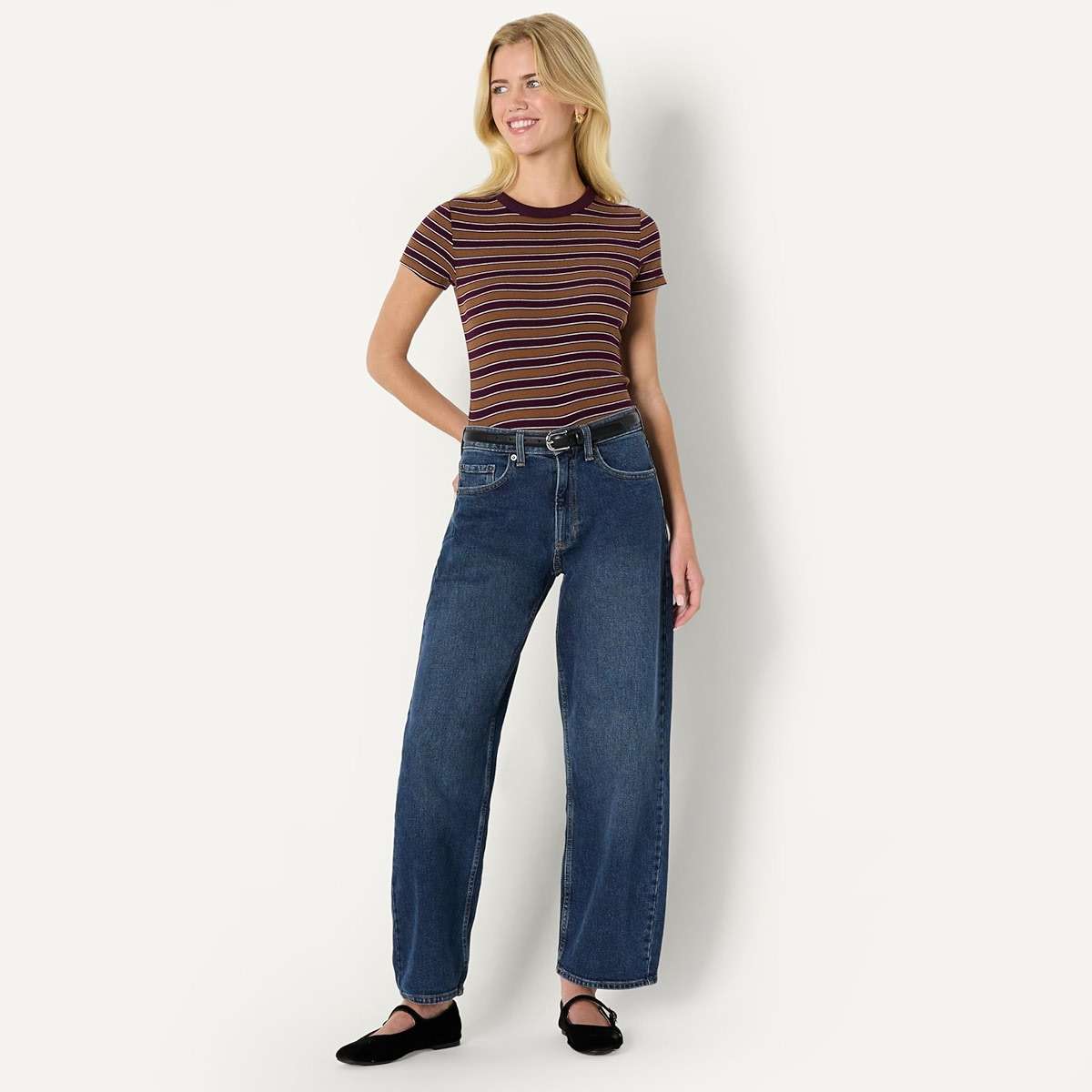 Amazon Essentials Women's Slim-Fit Stretch Rib Short Cap Sleeve Crew Neckline Tee - Image 5