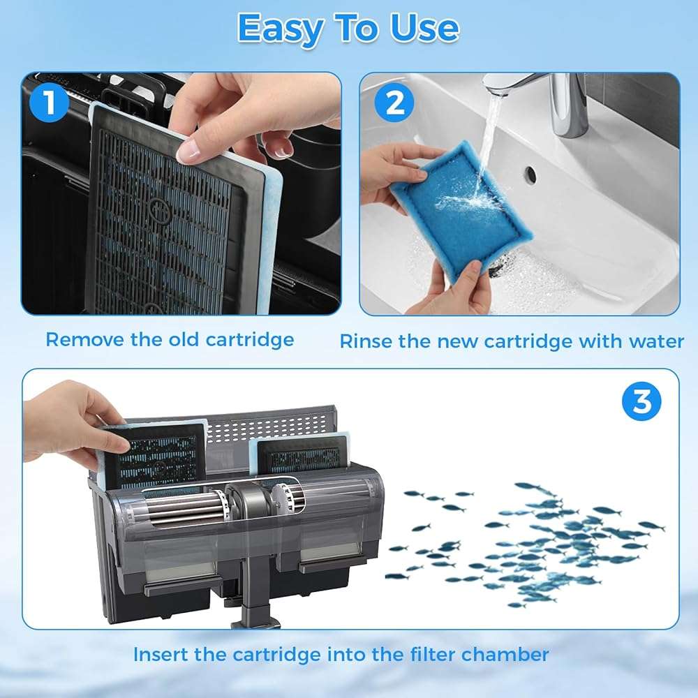 Qwakay Aquarium Filter Replacement Cartridge - 10 Pack Rite Size C Fish Tank Cartridges Compatiable with Marineland Penguin PRO Power Filters 275/375 & Original Penguin Power Filters 200/350 - Image 6