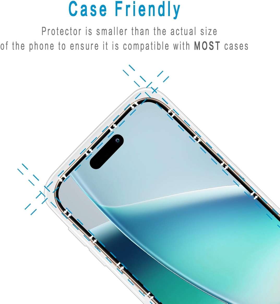 Bencuku 2 Pack Screen Protector for iPhone 17 (6.3 Inch) with 2 Pack Camera Lens Protector, 9H Tempered Glass, Anti Scratch, Bubble Free - Image 6