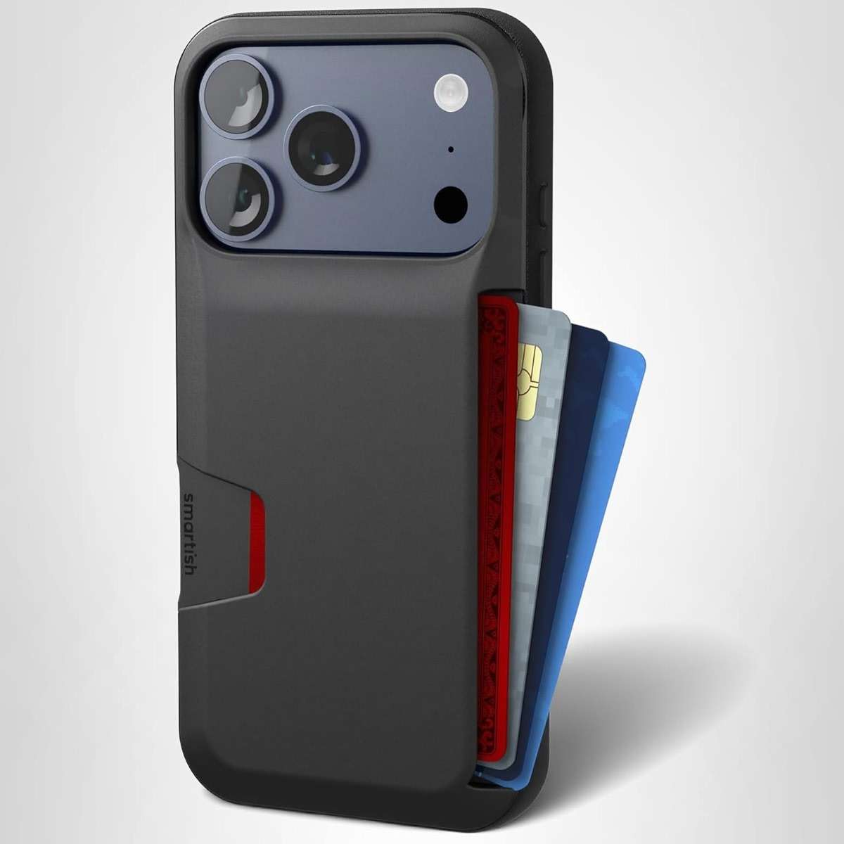 Smartish® iPhone 17 Pro Max Wallet Case - Wallet Slayer Vol. 1 [Slim + Protective] Credit Card Holder - Drop Tested Hidden Credit Card Slot Cover for Apple iPhone 17 Pro Max - Black Tie Affair - Image 10