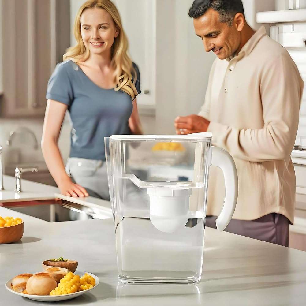 KUETERYUN Water Filters Compatible with Clearly Filtered Water Pitcher | KUETERYUN 3Pack, 3-Stage Filtration Fluoride, Lead & PFAS | 100 Gallon, BPA-Free - Image 2