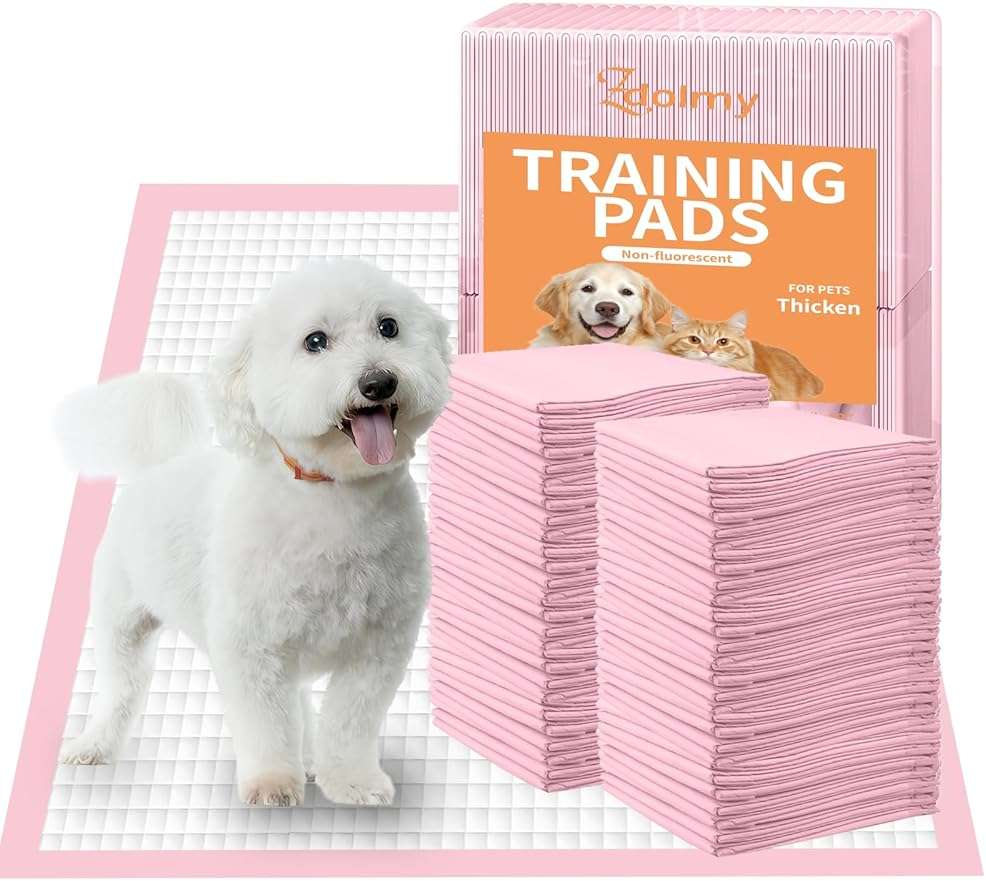 Pet Toilet Training Pads 100 Count Disposable Puppy Pee Pads for Dogs, Ultra Absorbent|Quick Dry|Leak-Proof Pet Potty Pads for Dog, Cat, Rabbits and Guinea Pigs (Pink, 13" x 18"-100 Count) - Image 1