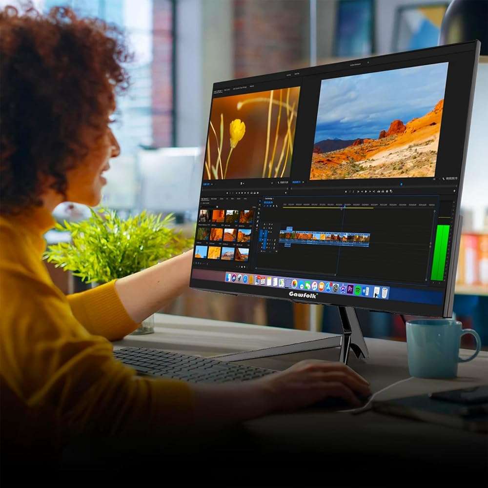 Gawfolk 27 Inch 4K Monitor IPS 60Hz, UHD 3840 x 2160p PC Monitors, Computer Dispaly for Home & Office, Support HDMI & DP, Wall Mount Compatible - Image 6