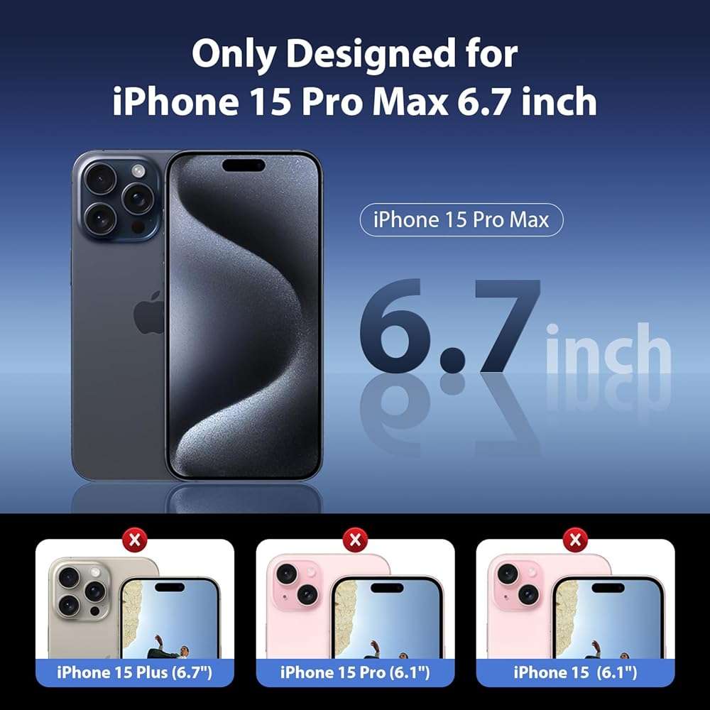 Mkeke for iPhone 15 Pro Max Screen Protector 3 Pack, [9H+ Hardness] [Military-Grade Drop Protection] [Sensitive Touch] [Easy Installation] [HD Clear] Full Edge Coverage Tempered Glass - Image 8