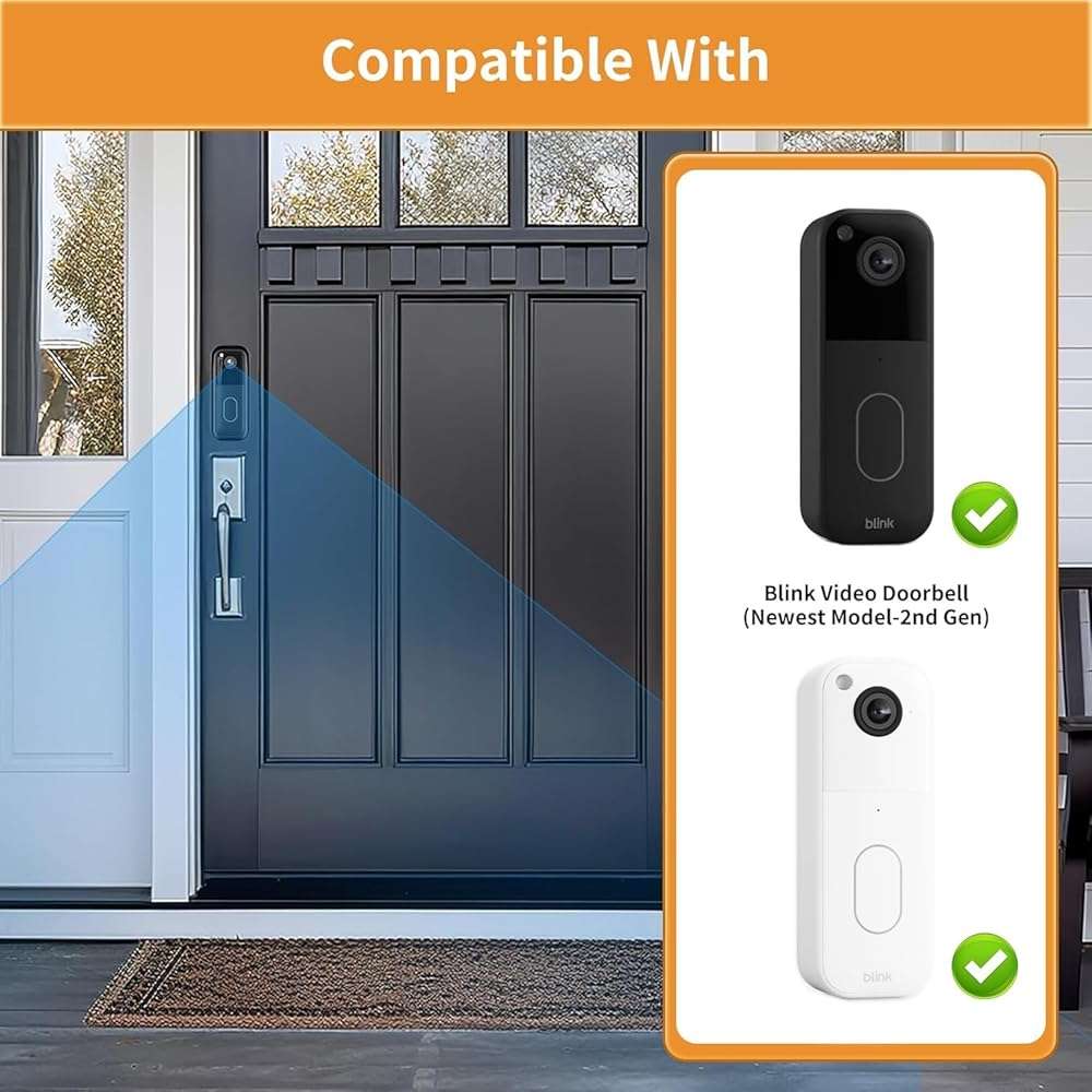 No-Drill Blink Doorbell Mount for All-new Blink Video Doorbell (2nd Gen), Strong Adhesive Doorbell Camera Bracket – Not Block Sensor, Anti-Theft Mount for Home, Apartment, Office - Image 3