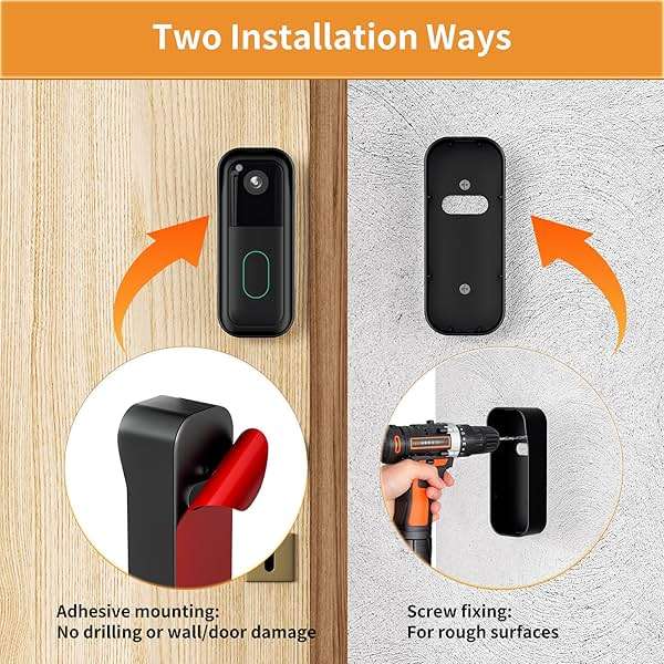 No-Drill Blink Doorbell Mount for All-new Blink Video Doorbell (2nd Gen), Strong Adhesive Doorbell Camera Bracket – Not Block Sensor, Anti-Theft Mount for Home, Apartment, Office - Image 4