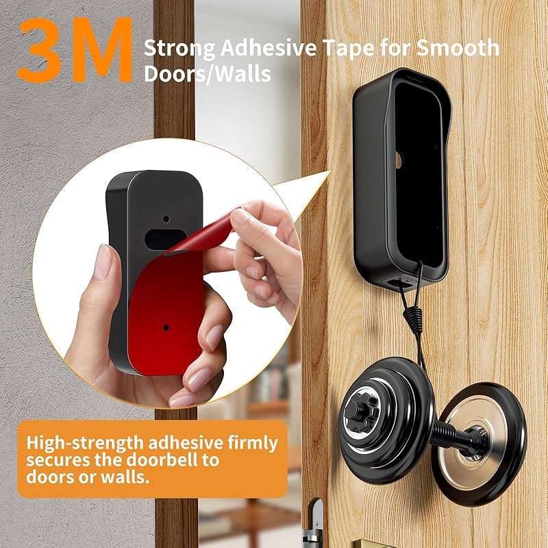 No-Drill Blink Doorbell Mount for All-new Blink Video Doorbell (2nd Gen), Strong Adhesive Doorbell Camera Bracket – Not Block Sensor, Anti-Theft Mount for Home, Apartment, Office - Image 5