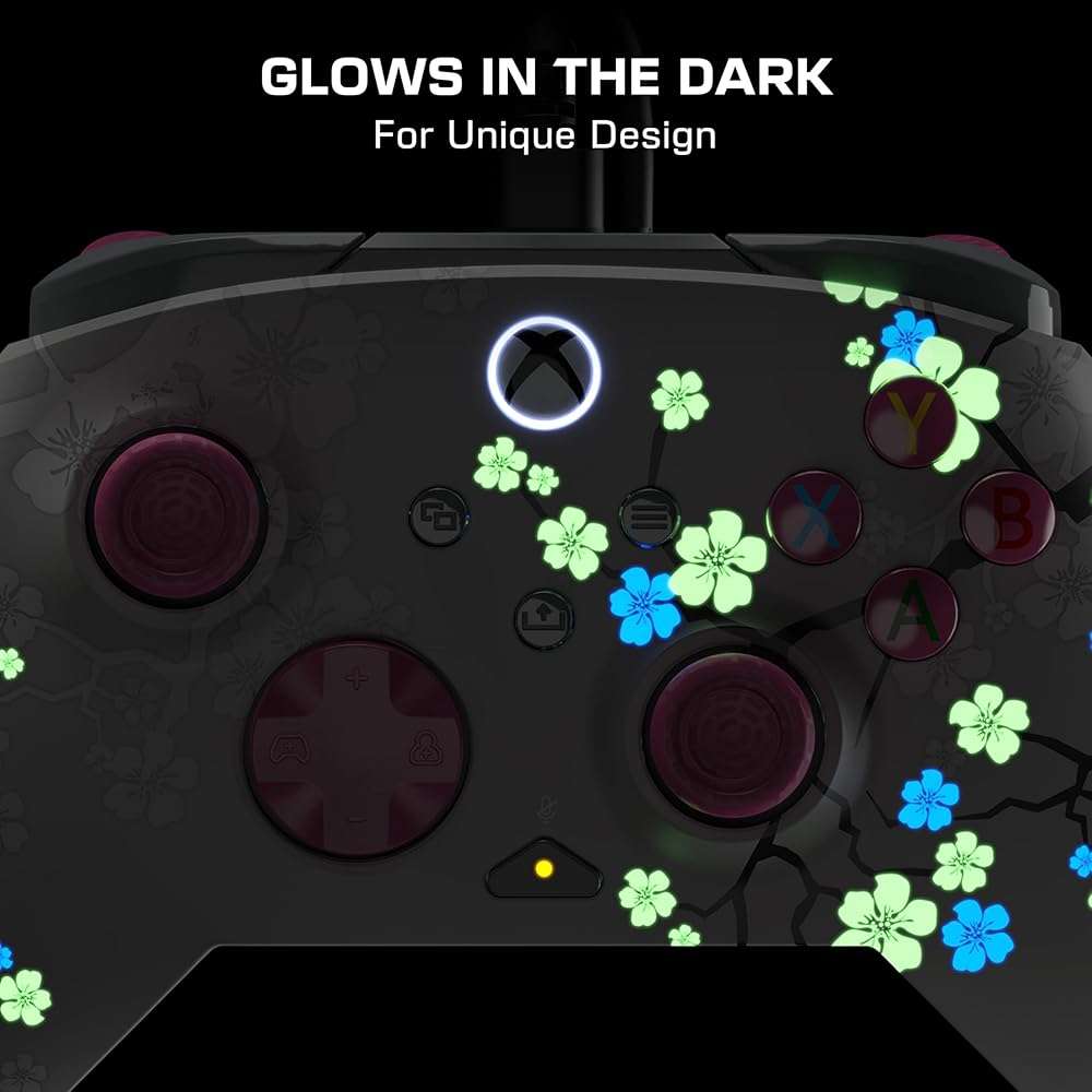 Turtle Beach Rematch Advanced Wired Gaming Controller Licensed for Xbox Series X|S, Xbox One, Windows PC - Colorful, Remappable Buttons, Hair Triggers, Audio Controls, Impulse Triggers - Cherry Blossom - Image 2