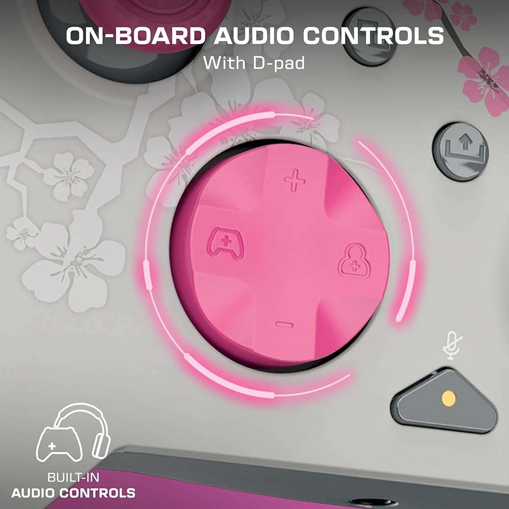 Turtle Beach Rematch Advanced Wired Gaming Controller Licensed for Xbox Series X|S, Xbox One, Windows PC - Colorful, Remappable Buttons, Hair Triggers, Audio Controls, Impulse Triggers - Cherry Blossom - Image 3