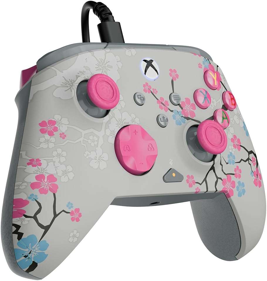 Turtle Beach Rematch Advanced Wired Gaming Controller Licensed for Xbox Series X|S, Xbox One, Windows PC - Colorful, Remappable Buttons, Hair Triggers, Audio Controls, Impulse Triggers - Cherry Blossom - Image 7