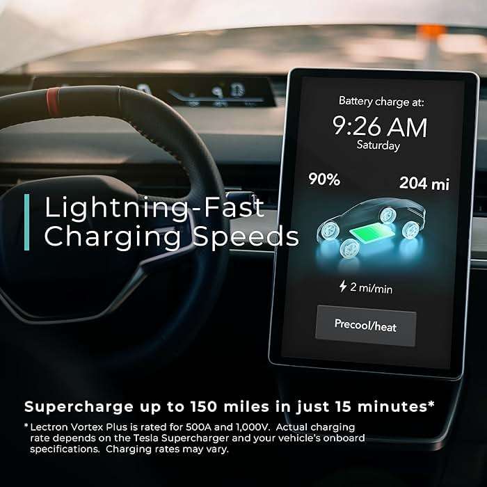 Lectron NACS to CCS Electric Vehicle Adapter with Interlock - (500A/1,000V) - Compatible with Tesla Superchargers - CCS1 EV Fast Charging with Vortex Plus [Check Automaker for Compatibility] - UL 2252 - Image 8