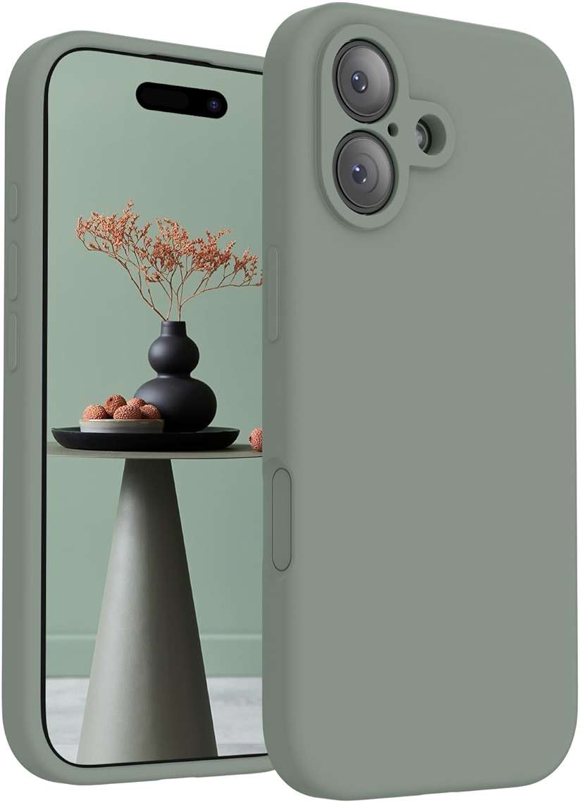 FireNova Magnetic for iPhone 17 Case, Compatible with MagSafe, [Integrated Silicone Camera Control Button] [Camera Protection] Anti-Scratch Microfiber Lining Phone Case, 6.3", Calke Green - Image 1