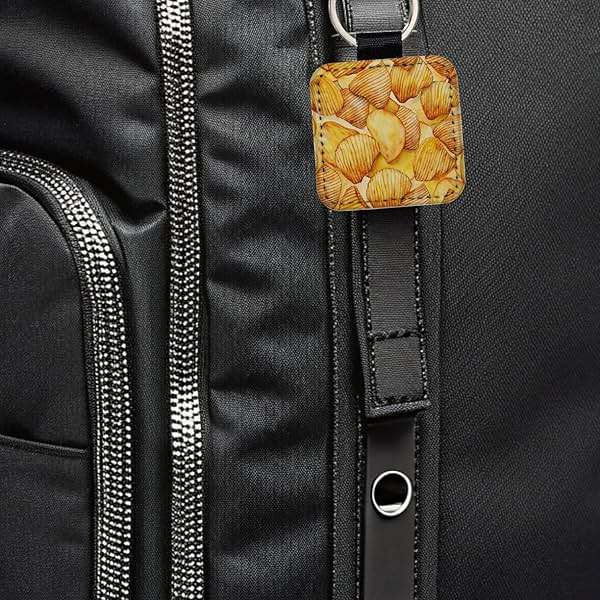 Blooza Blooza Lots Of Potato Chips Square Faux Leather Keychain - Image 6
