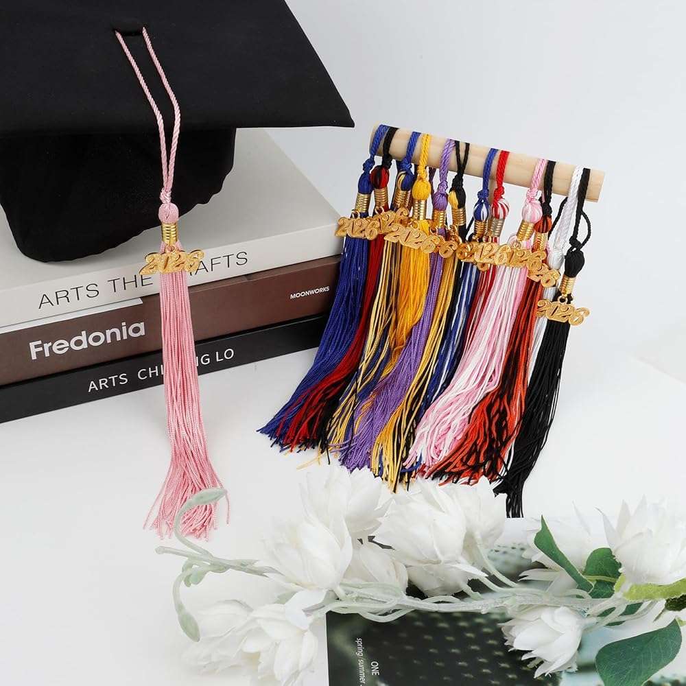 2026 Black Gold Gradution Tassel with Golden Charm for Graduation Cap Hat Gown Headband Decorations Senior Class of 2026 Congrats Grad Party Favors Supplies Ceremonies Memorial Graduations Decor - Image 7