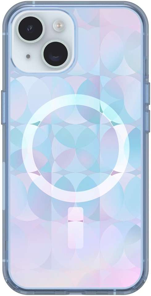 OtterBox iPhone 17e, 16e, 15, 14, & 13 Symmetry Series Clear Case - Opal Prism Blue - Ultra-Thin, Sleek iPhone Case - Image 1