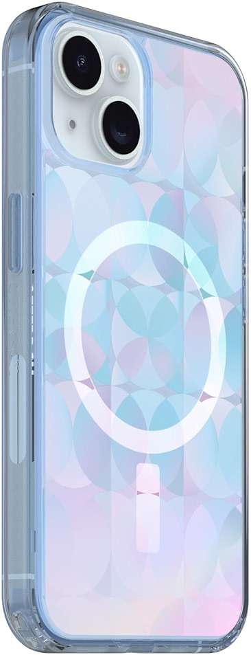 OtterBox iPhone 17e, 16e, 15, 14, & 13 Symmetry Series Clear Case - Opal Prism Blue - Ultra-Thin, Sleek iPhone Case - Image 3