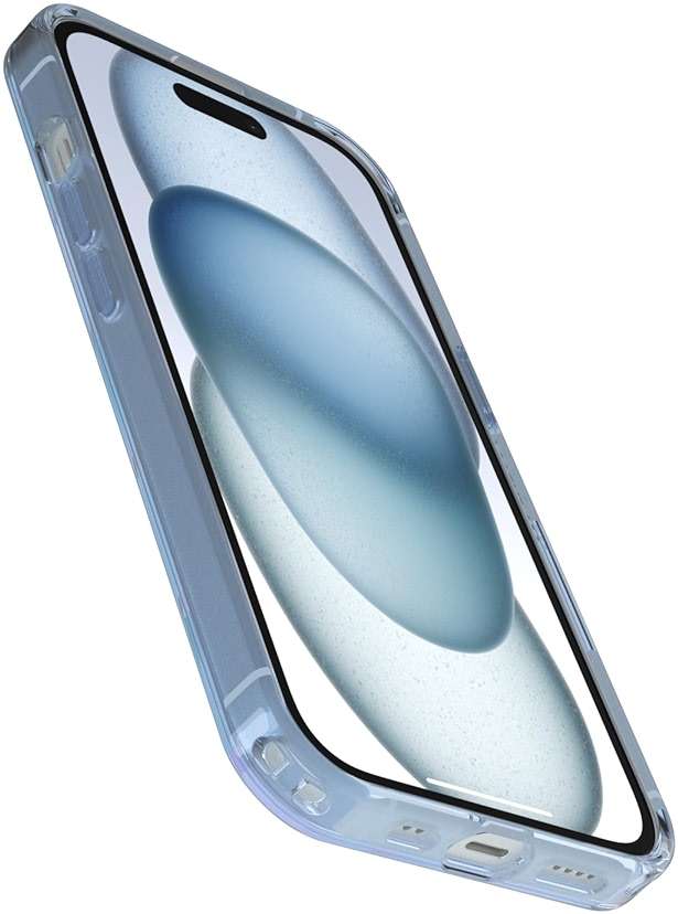 OtterBox iPhone 17e, 16e, 15, 14, & 13 Symmetry Series Clear Case - Opal Prism Blue - Ultra-Thin, Sleek iPhone Case - Image 4
