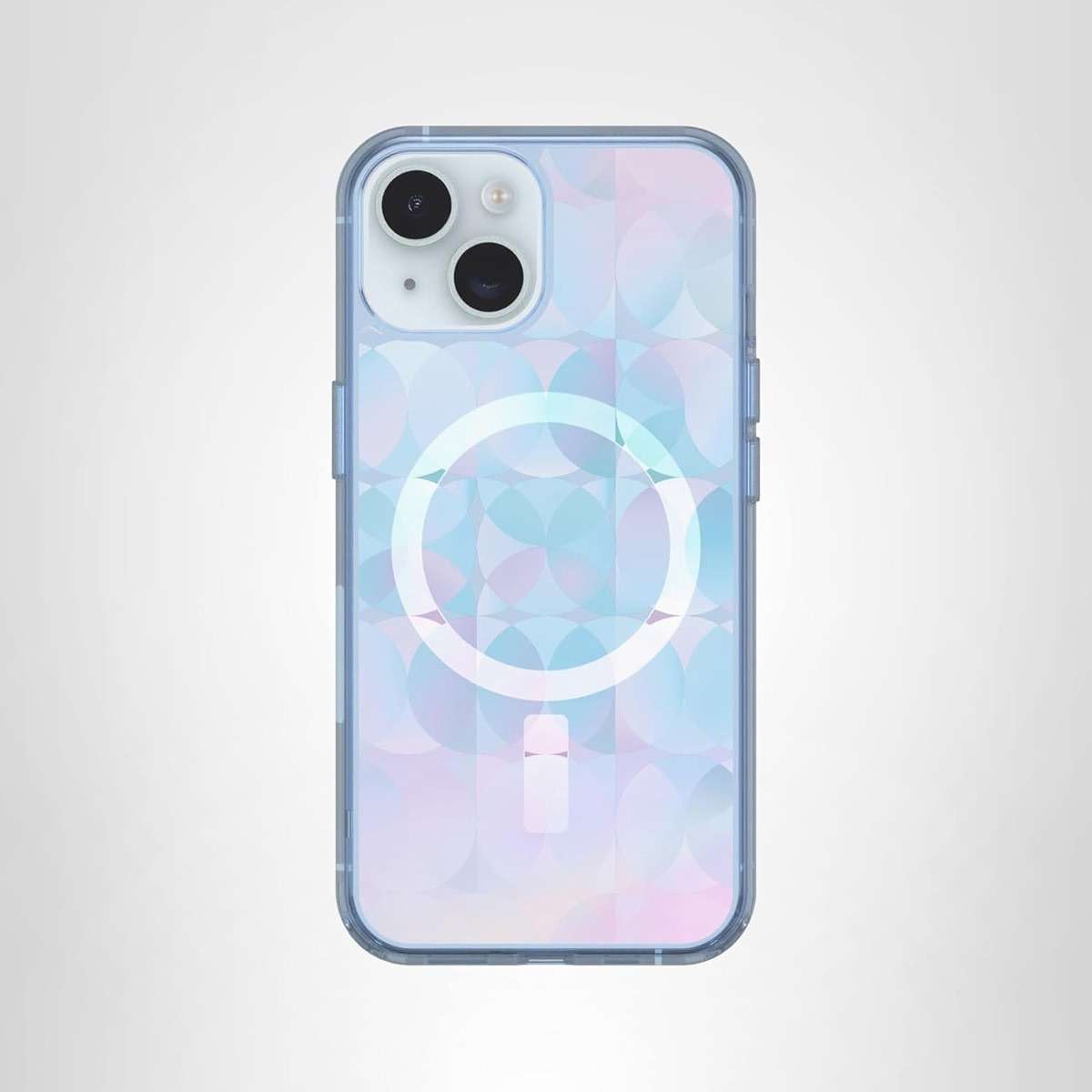 OtterBox iPhone 17e, 16e, 15, 14, & 13 Symmetry Series Clear Case - Opal Prism Blue - Ultra-Thin, Sleek iPhone Case - Image 5