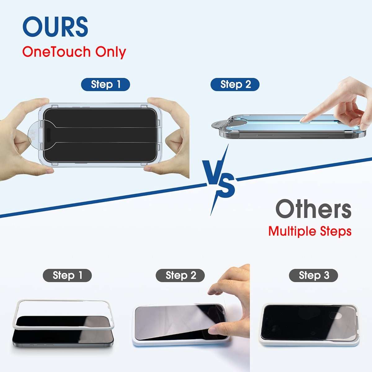amFilm Auto-Alignment OneTouch Screen Protector for iPhone Air 17 [6.5"] + Camera Lens Protector, Bubble Free, 9H Tempered Glass, Anti-Scratch, Drop Protection, HD Clear, Case Friendly (17-6.5”) - Image 3