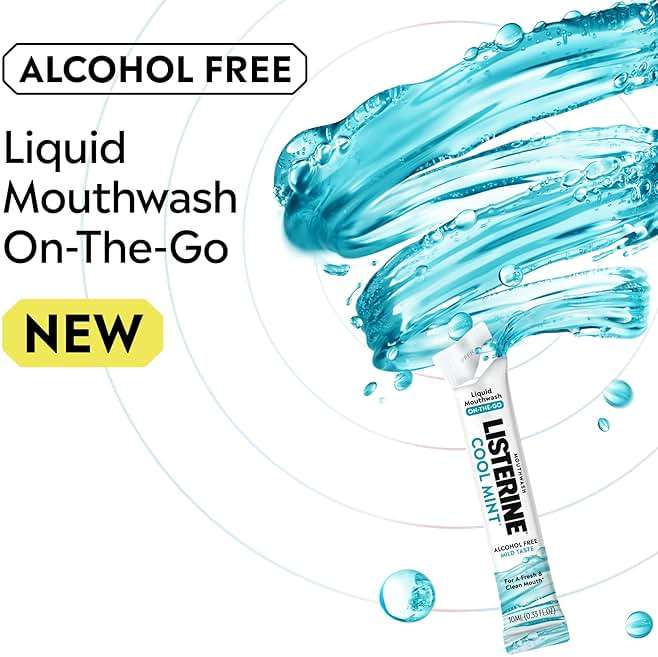 Listerine Mouthwash On-the-Go Travel Essentials Individual Packets of Alcohol-Free Cool Mint Flavor Oral Rinse Kills Bad Breath Germs Mini Travel Size Mouthwash, 30 ct - Image 2
